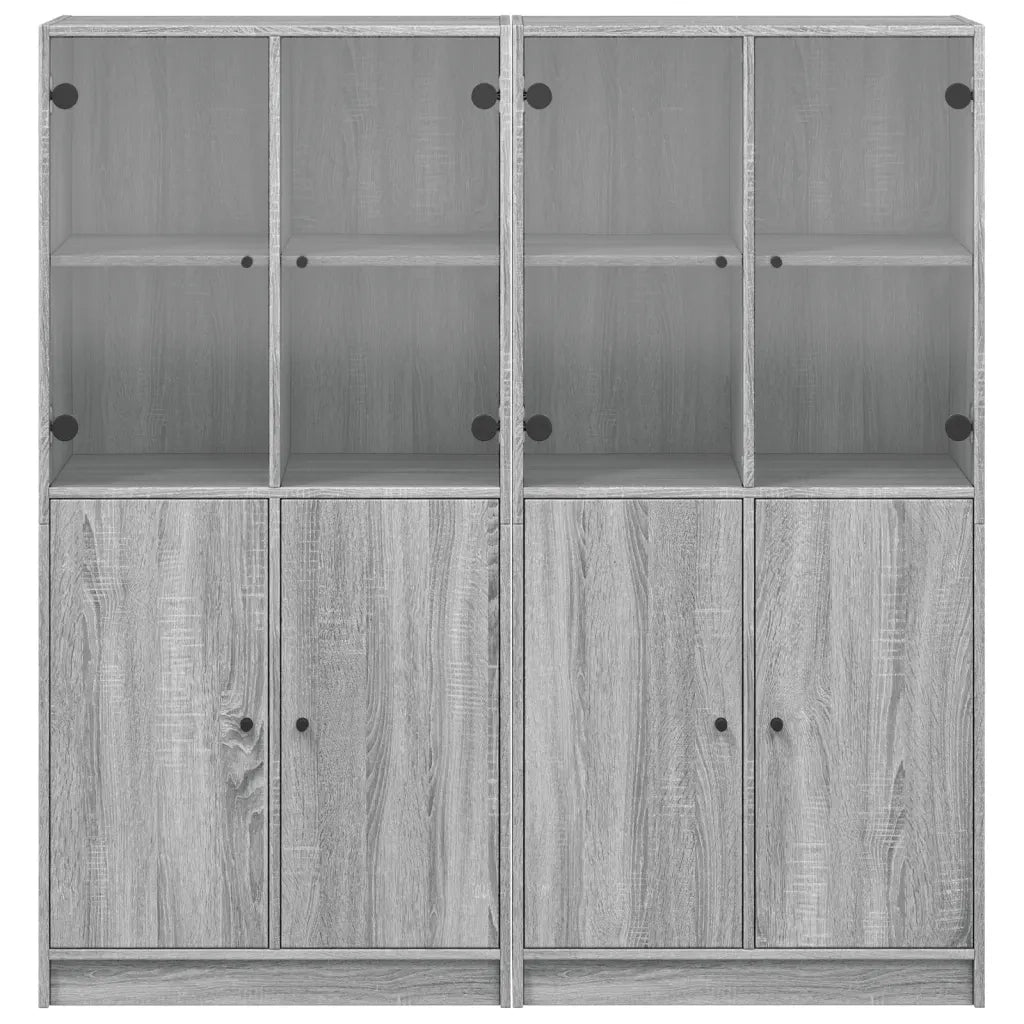 Libreria Ante Grigio Sonoma 136x37x142 cm in Legno Multistrato 3206529