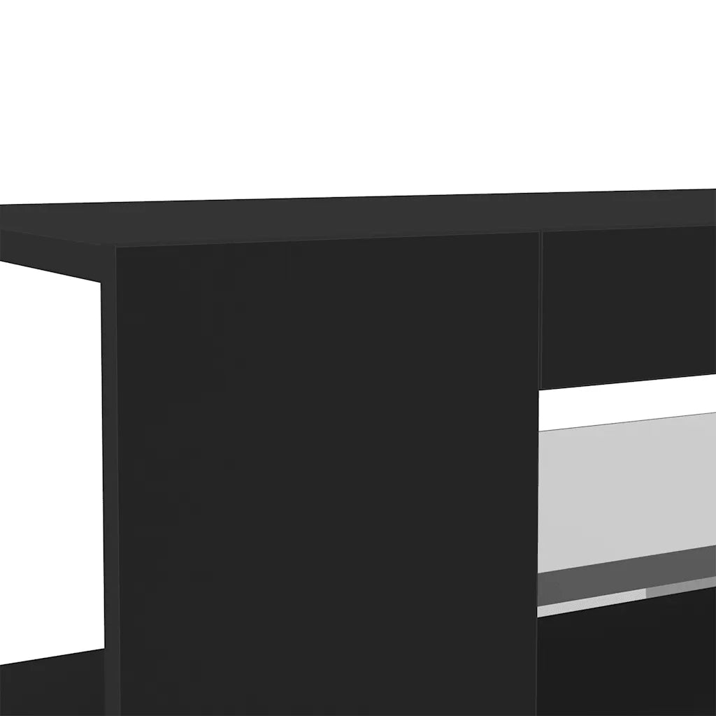 Mobile Porta TV con Luci LED Nero 90x39x30 cm 804239