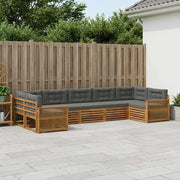 Set di divani da esterno con cuscino 7 pcs Naturale e Antracite