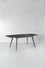 Tavolo Allungabile Nicolas con Piano in Sintered Stone Effetto Marmo Nero e Struttura in Metallo Antracite 140/200x90 cm - Nicolas