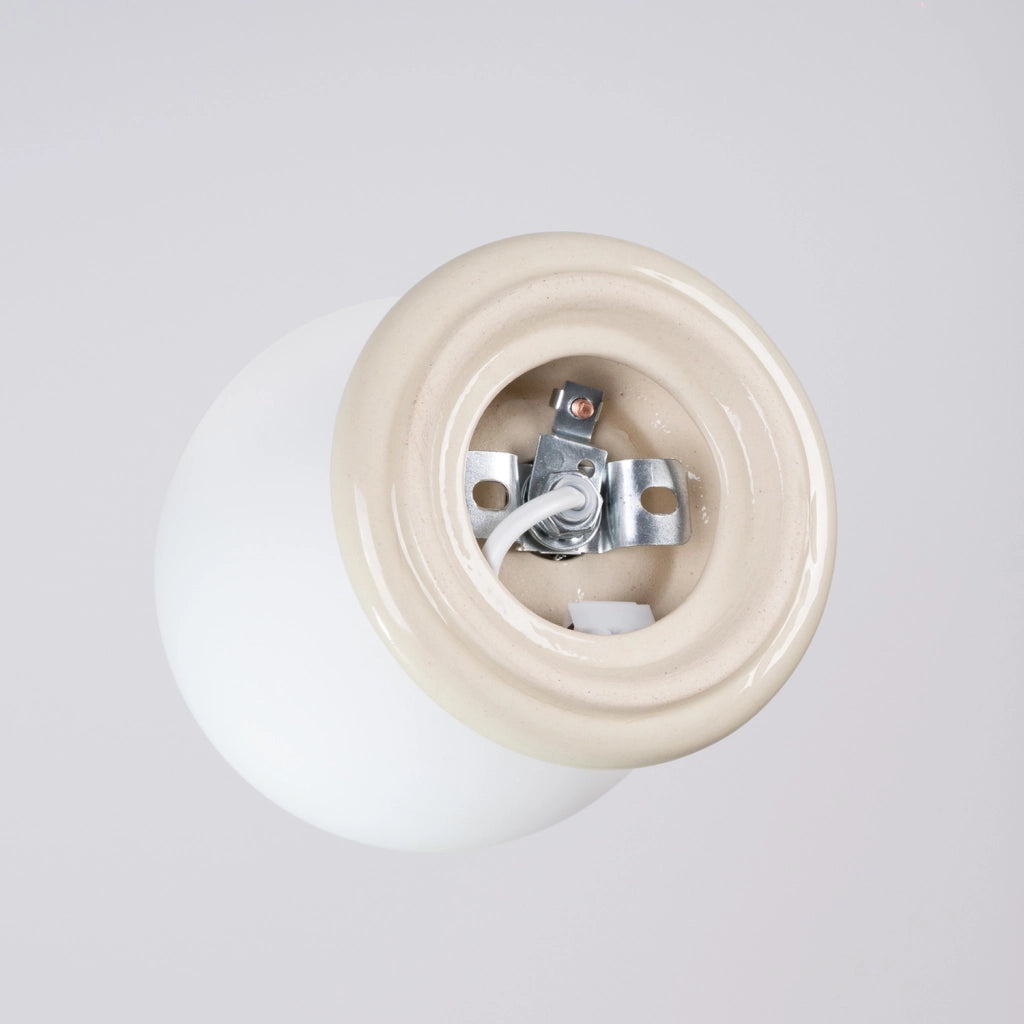 Plafoniera bagno ALBANO Pure Lume beige vetro opale G9
