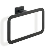 Portasalviette ad anello da muro in acciaio inox e Cromall 4470 Gedy serie ATENA Nero Opaco