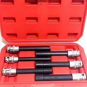 Trade Shop - Bussola Chiavi Torx Femmina Set Lunghi E10-e20 Testa Cilindro Attacco 1/2 Quadro -