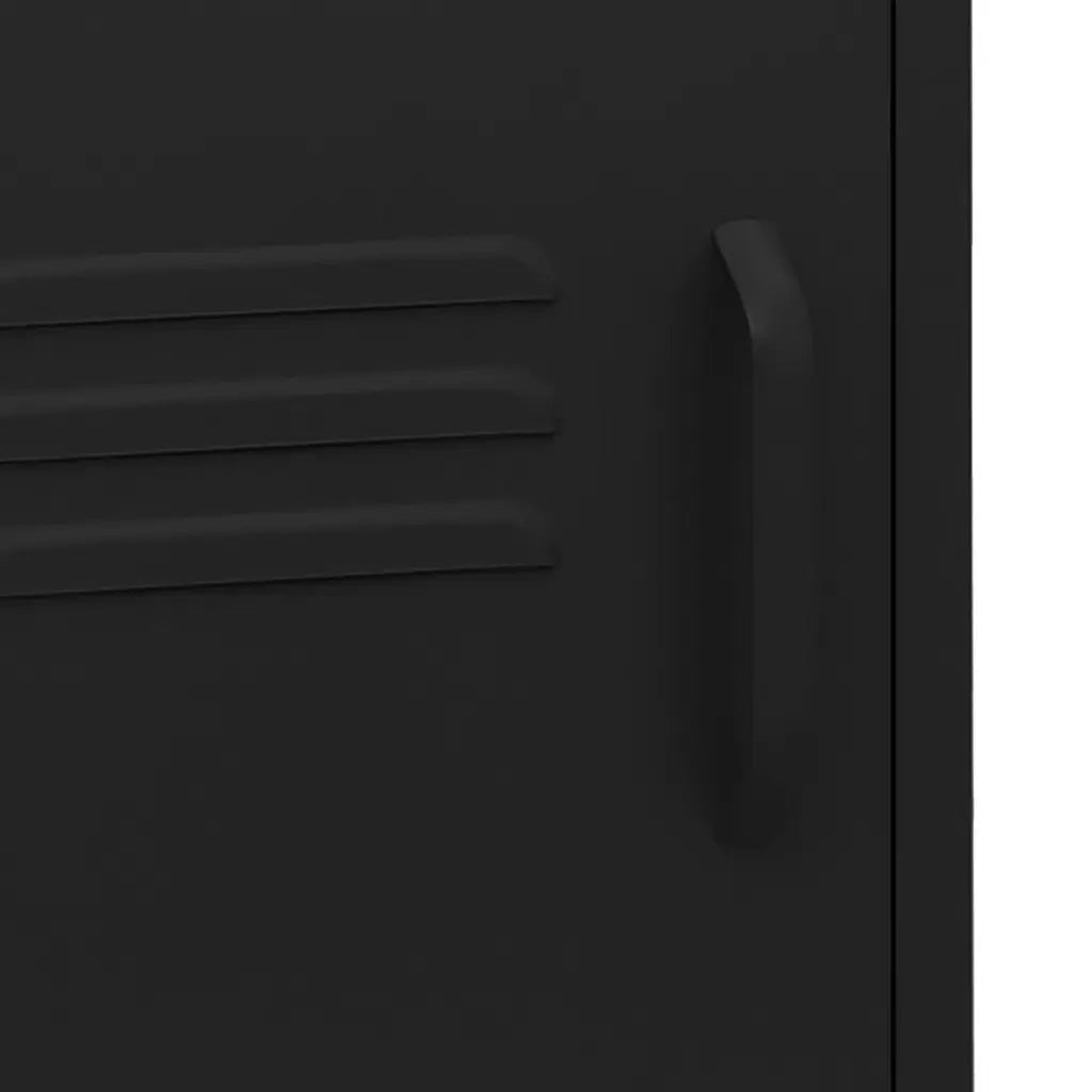 Comodini 2 pz Neri 35x35x51 cm in Acciaio 3095221