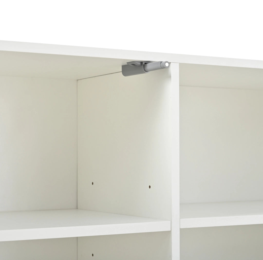 Credenza 160x35x60 cm a 3 ante con ripiani regolabili in truciolato bianco