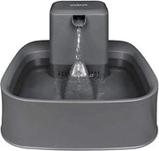 Acquedispenser 3,7 litri per cani e gatti - doppio sistema di filtro in plastica libera da BPA - grigio