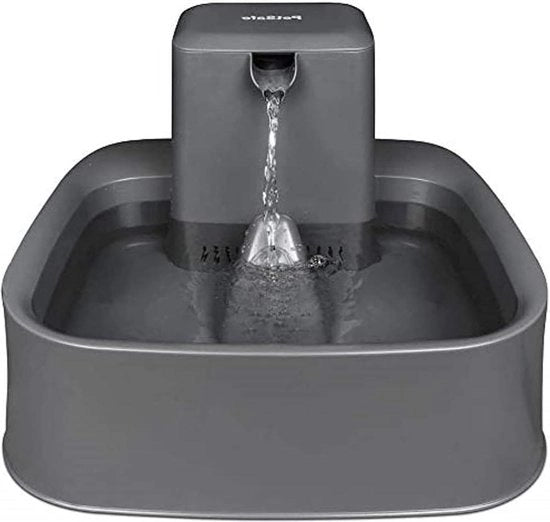 Acquedispenser 3,7 litri per cani e gatti - doppio sistema di filtro in plastica libera da BPA - grigio