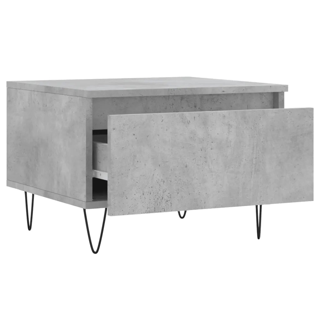 2 pz Tavolini salotto | Tavolino da caff¨¨ | Tavolino da Soggiorno Grigio Cemento 50x46x35 Legno Multistrato