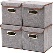 Set di scatole da ripiegare da 4 - Contenitori di stoffa multifunzionali per casa e ufficio - 25 cm cubo