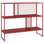 Scaffale in metallo rosso carminio EMILIA
