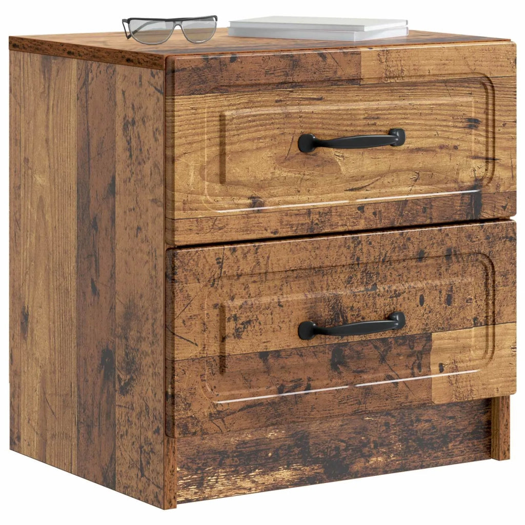 Armadio da Notte 2 pcs Legno antico 43 x 34,5 x 44,5 cm 895692