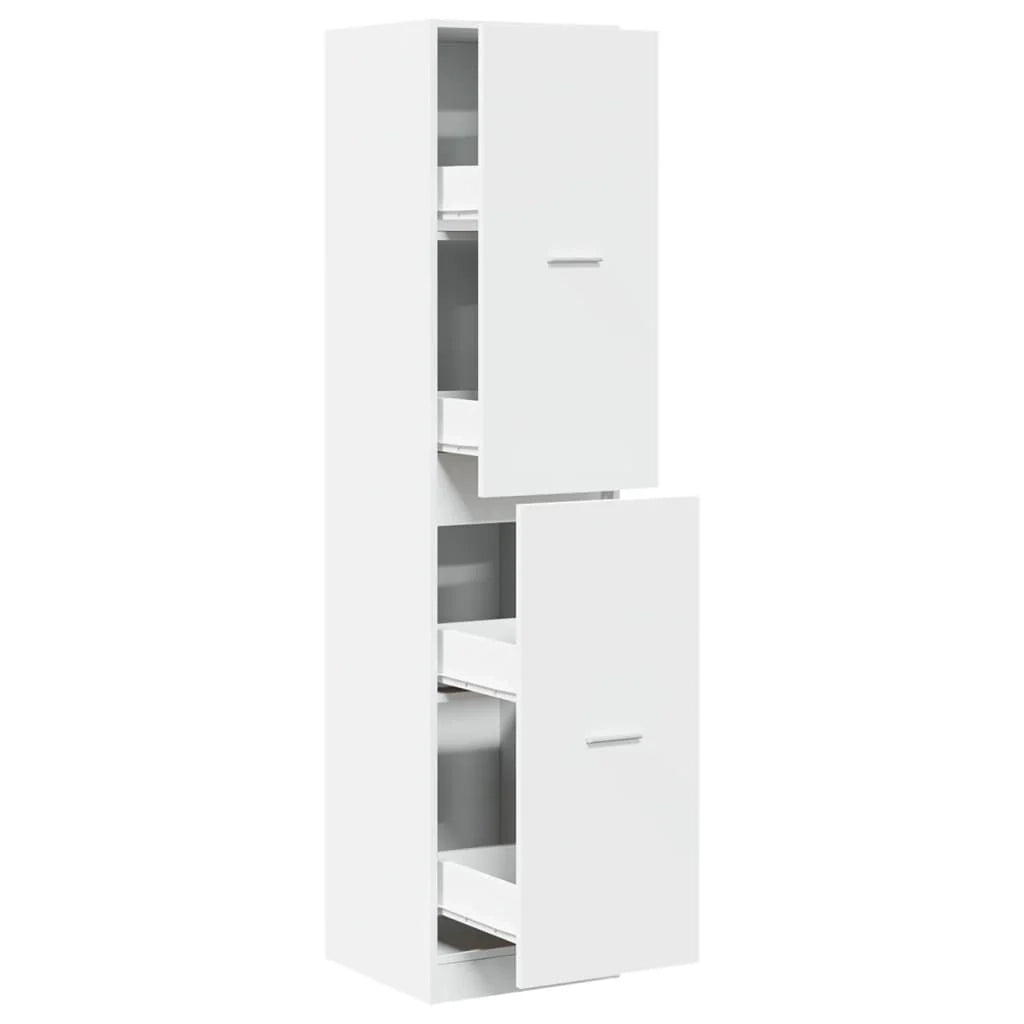 Mobiletto da farmacia bianco di grande capacità 40 x 41 x 174,5 cm in legno composito bianco 02_0055667