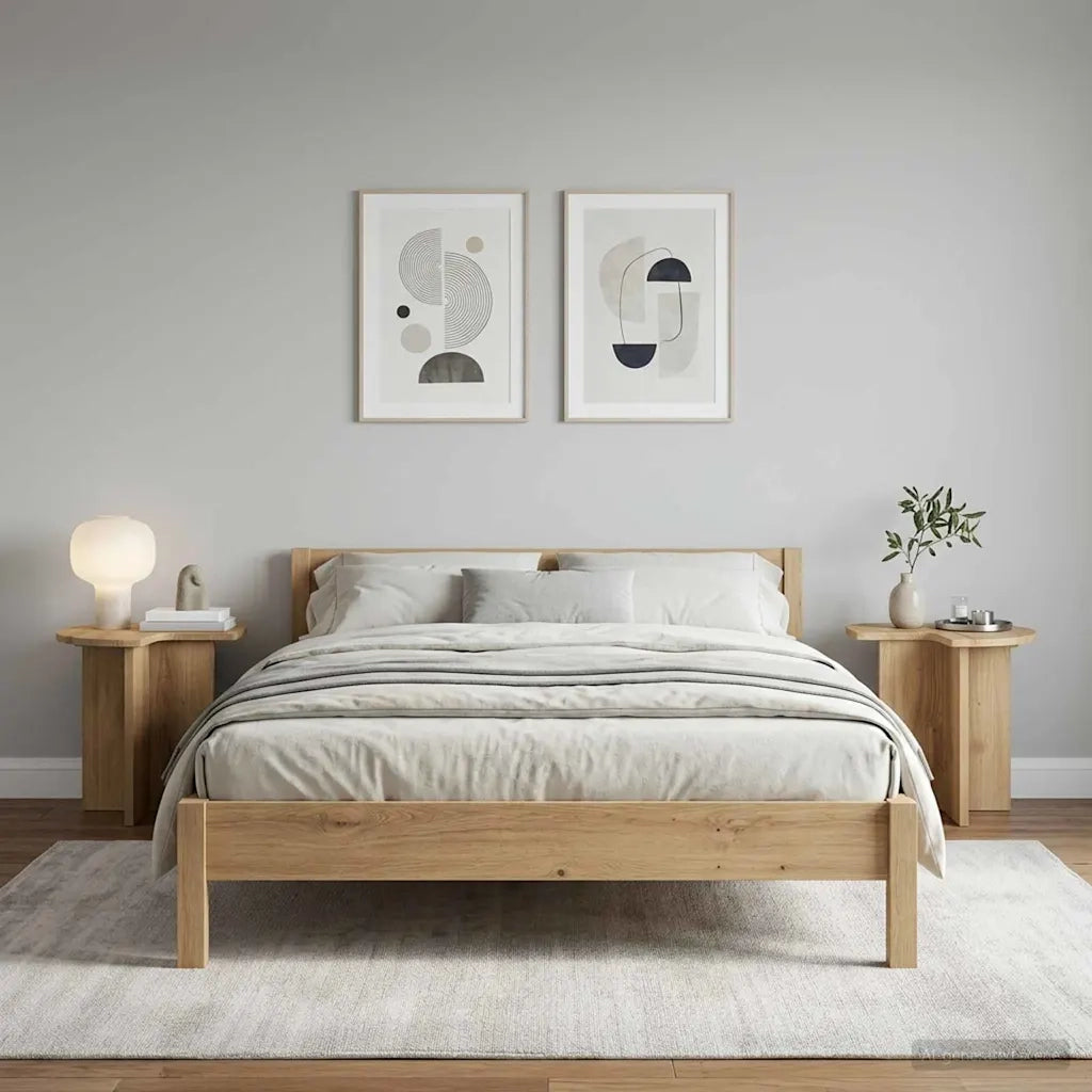Tavolo laterale 2 pcs Rovere Artigianale Ø 39 x 38 cm