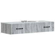 Tavolino da Parete Laterale | Tavolo laterale | Tavolino Grigio Sonoma 87,5 x 34,5 x 17 cm