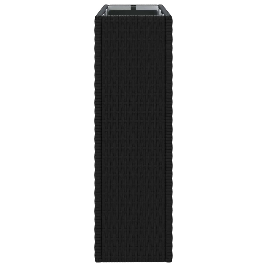 Vasetto alto Nero 55 x 22 x 70 cm polyrattan CFW4787122