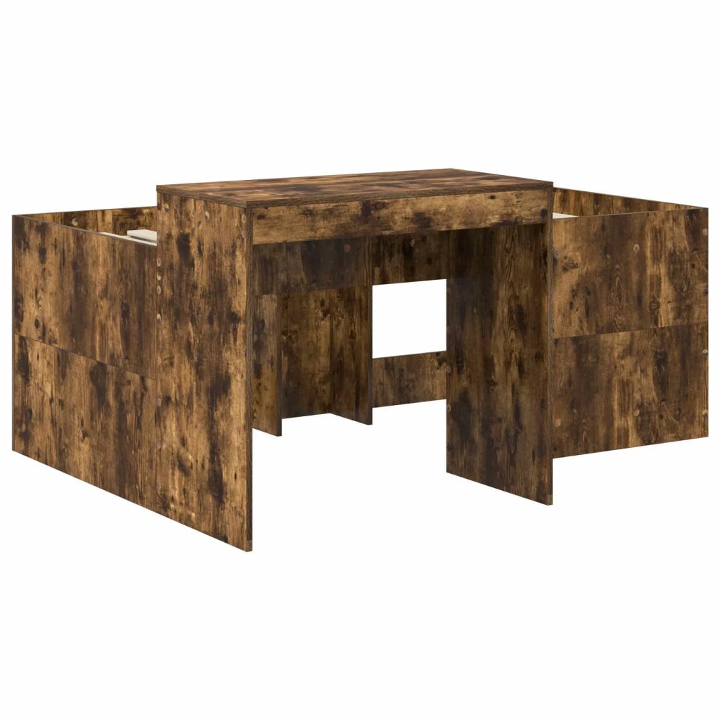 Letto alto per bambini con scrivania Rovere Fumo 3422671
