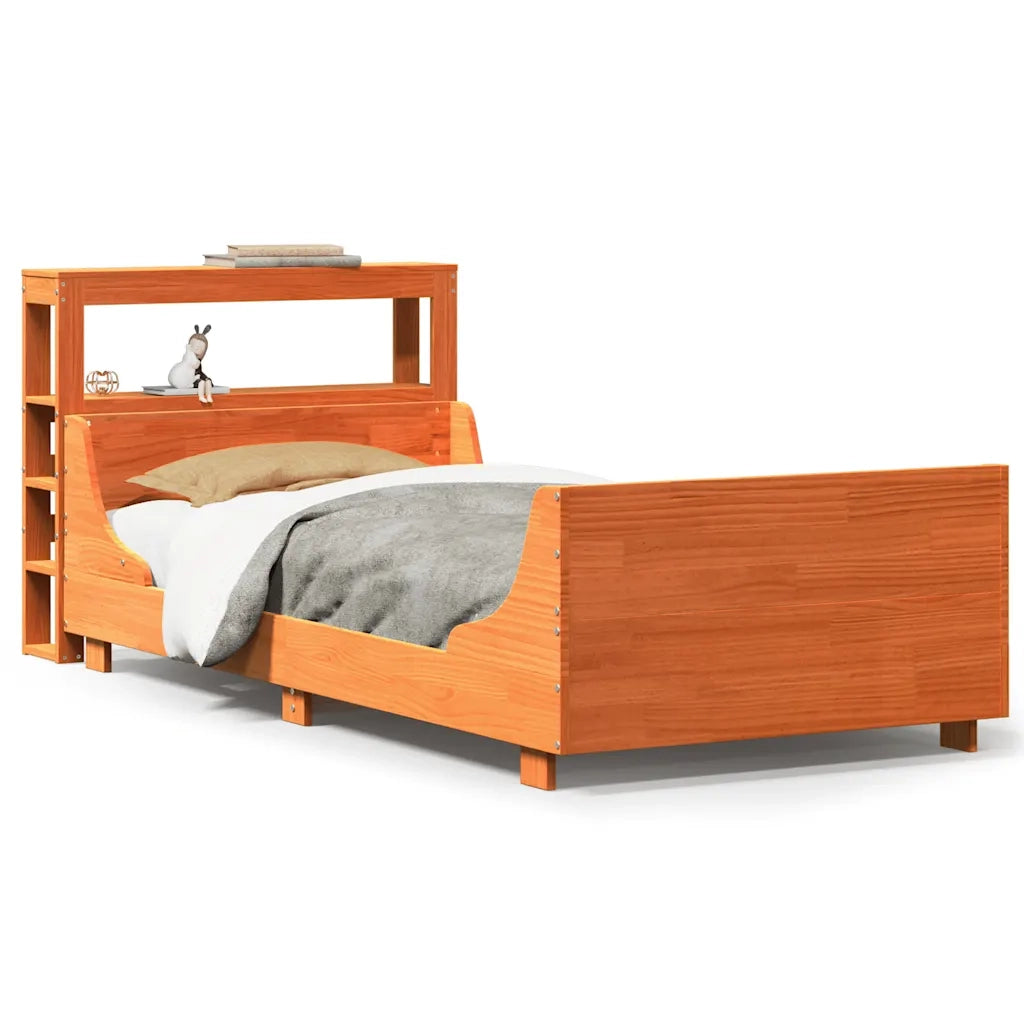 vidaXL Letto senza Materasso Marrone Cera 90x200 cm Legno di Pino