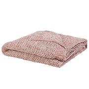 Plaid Coperta Rosa Ciniglia Lavorata A Maglia 150 x 200 cm Camera Da Letto Soggiorno Morbido Peluche