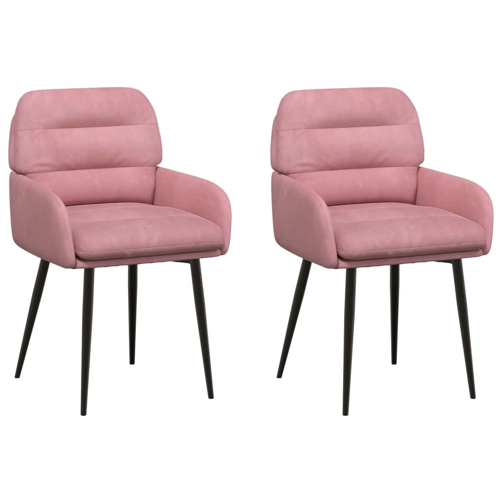 Sedie da pranzo 2 pcs Velluto (V) Rosa 59 x 59,5 x 90 cm 42034310
