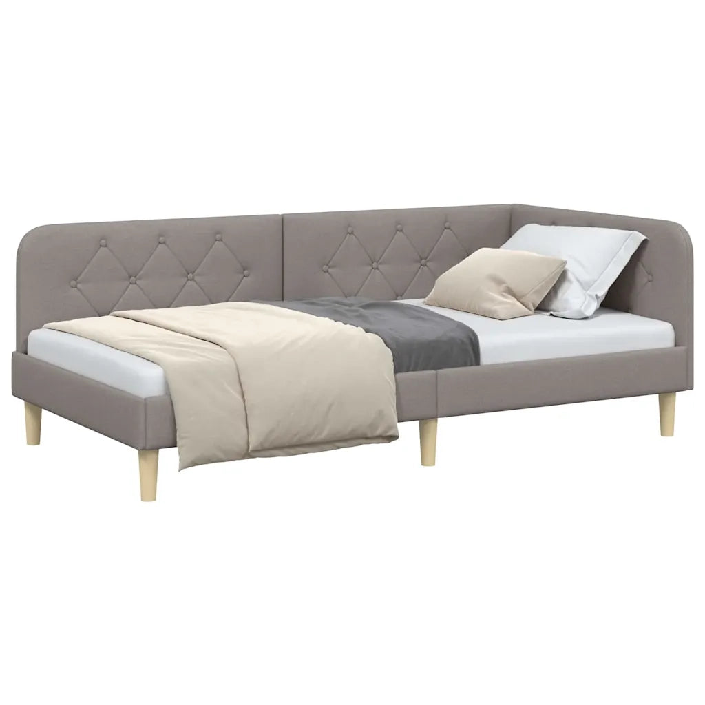 Cornice del letto ad angolo Talpa 90 x 190 cm Tessuto