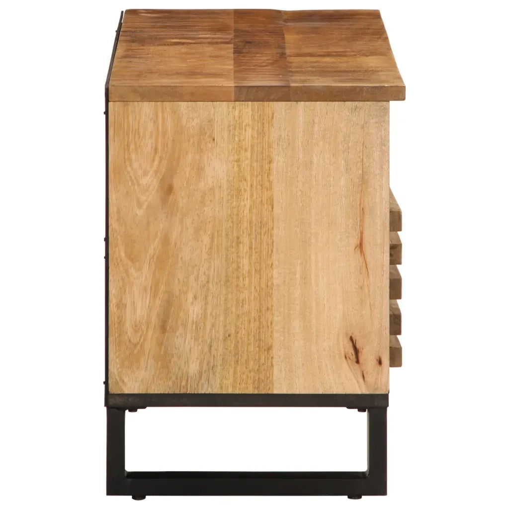 Mobile Porta TV 100x34x46 cm in Massello di Mango Grezzo 377514