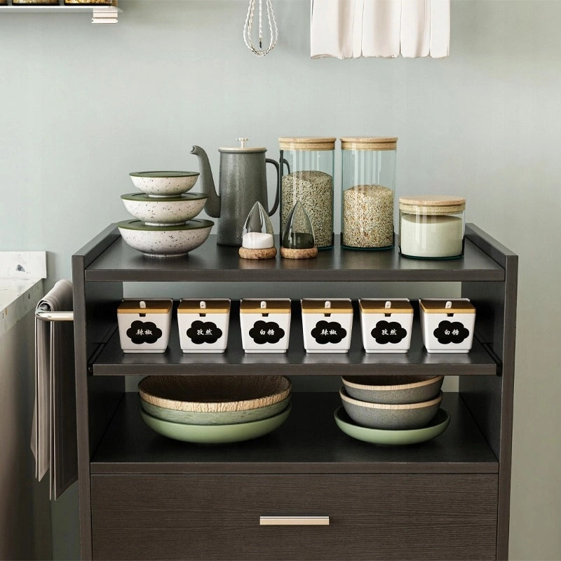 Armadio, carrello da cucina, cassettiera, tavolo, scaffale moderno mobile su ruote bianco