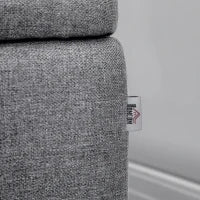 Panca Contenitore in Tessuto Effetto Velluto, per Camera, Soggiorno e Ingresso, 101x38.5x44.5 cm, Grigio