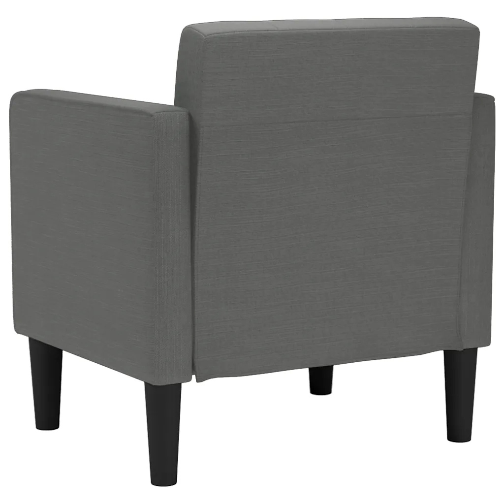 Divano Sedia con Braccioli Grigio Scuro 53 cm in Tessuto 4100544
