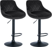 2er Set Barhocker Lazio Samt schwarz