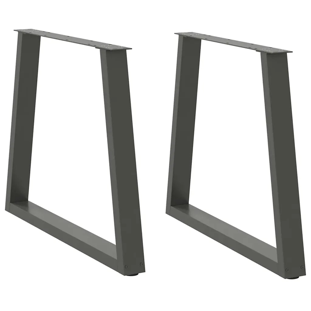 Gambe per tavolo da pranzo a forma di V 2 pz Antracite 80x(72-73,3) cm Acciaio