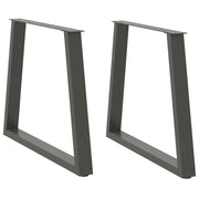 Gambe per tavolo da pranzo a forma di V 2 pz Antracite 80x(72-73,3) cm Acciaio