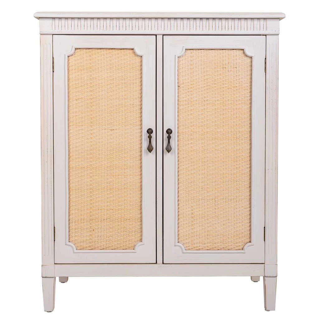 Mobile da ingresso in legno bianco 78x36x95h