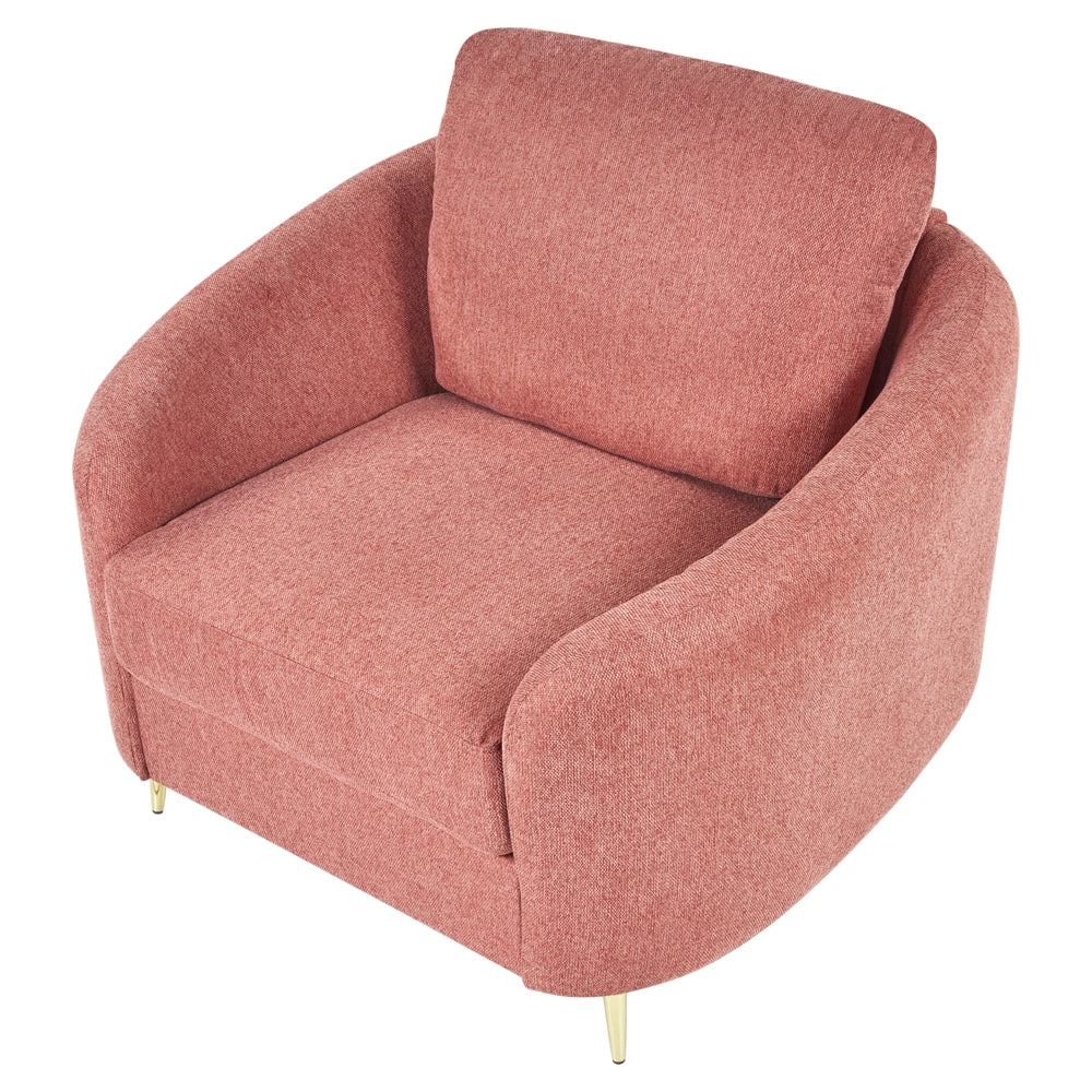 Set da salotto due divani e una poltrona in tessuto rosa 6 posti piedi dorati curve soffici soggiorno stile glamour elegante