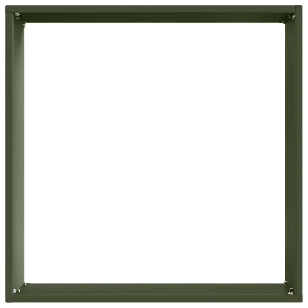 Bordura per Prato 6 pcs Verde oliva 40 x 40 x 13 cm Acciaio