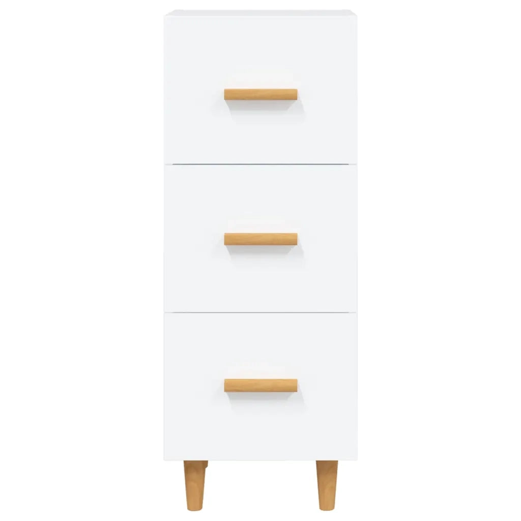 Credenza | Madia | Buffet da pranzo | Armadio da pranzo Bianca 34,5x34x90 cm in Legno Multistrato