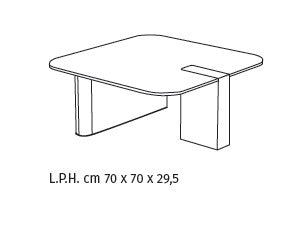 Tavolino da salotto Lock 70x70 cm con piano in marmo calacatta oro e struttura in metallo verniciato bronzo - Stones