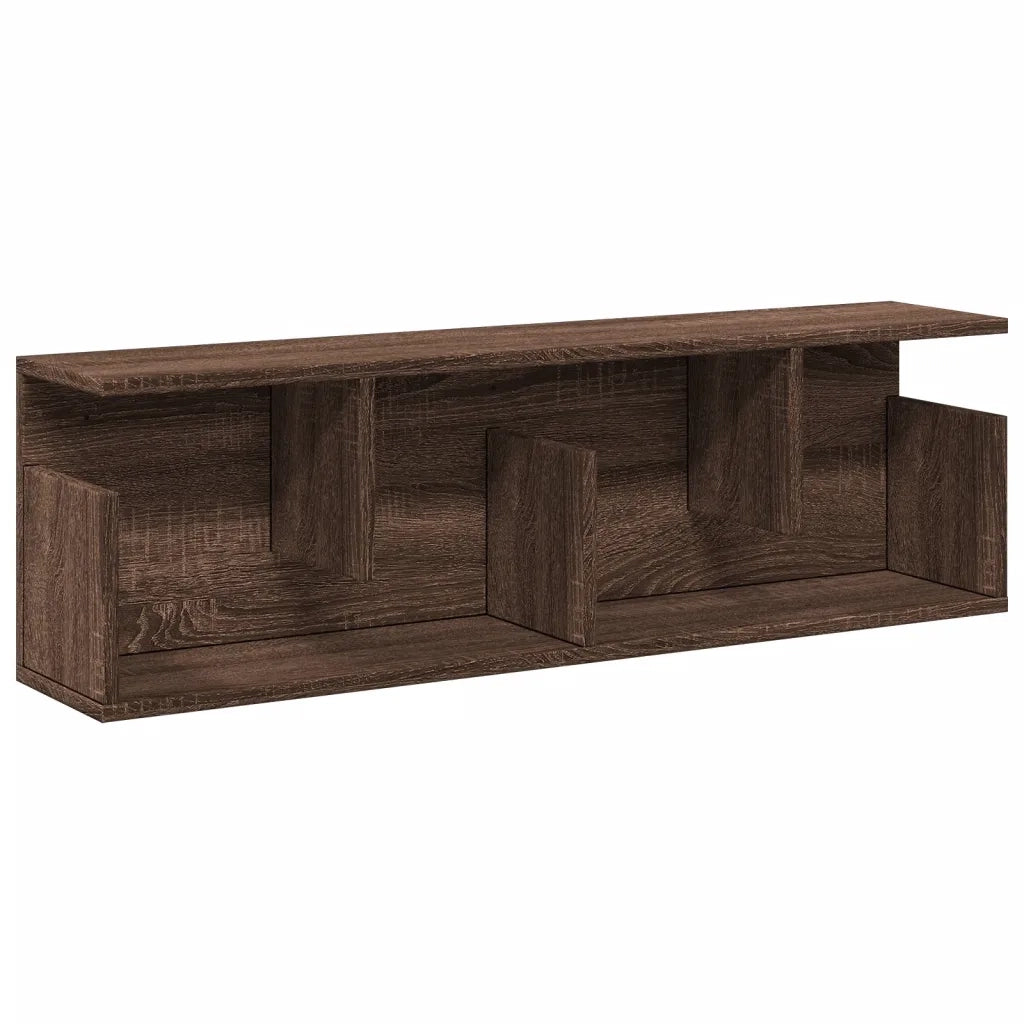 vidaXL Mobile a Parete 100x20x30cm Rovere Marrone in Legno Multistrato