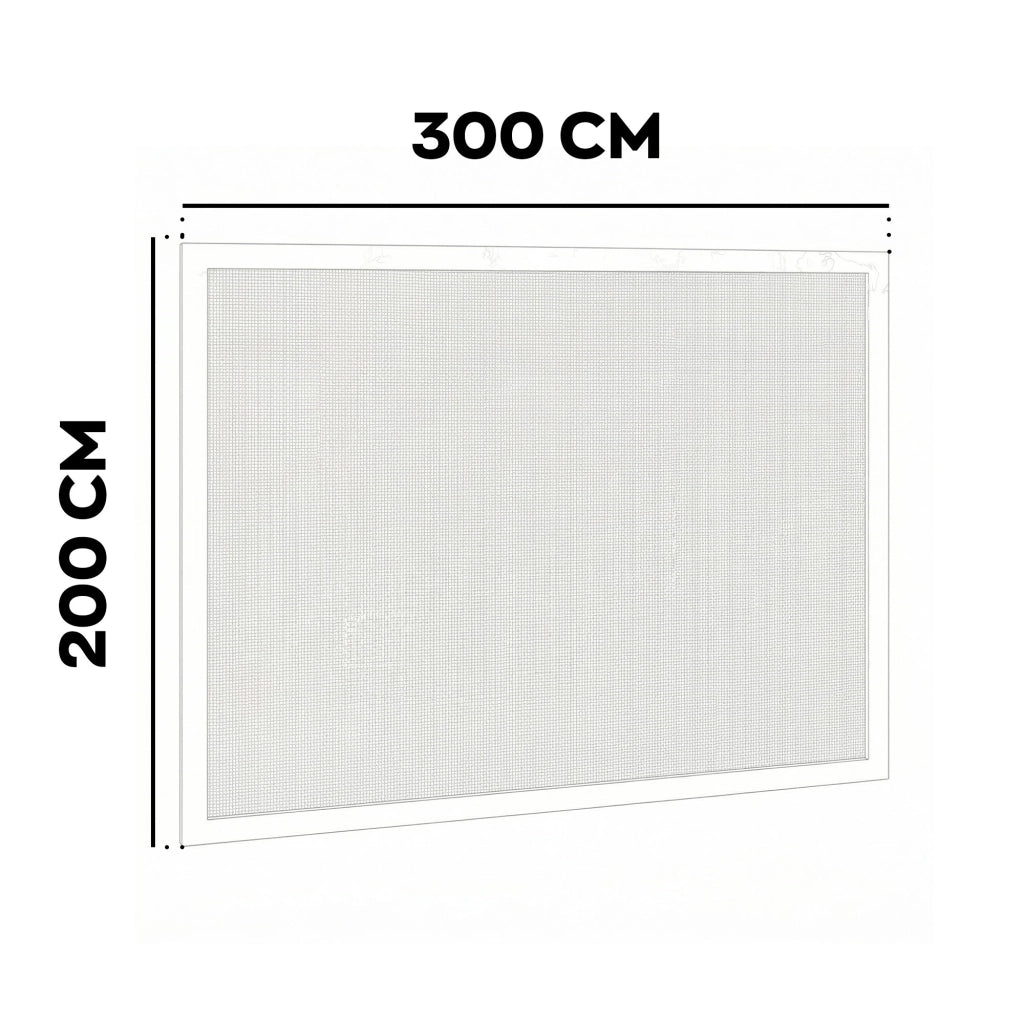 Telo zanzariera per gazebo da giardino. Zanzariera con velcro. 300X200H cm Nero