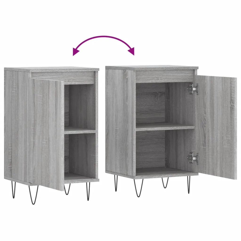 Credenze 2 pz | Madia | Buffet da pranzo | Armadio da pranzo Grigio Sonoma 40x35x70 cm in Legno Multistrato