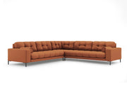 Cosmopolitan Design - Divano angolare reversibile "Bali" 6 posti in tessuto strutturato mattone 