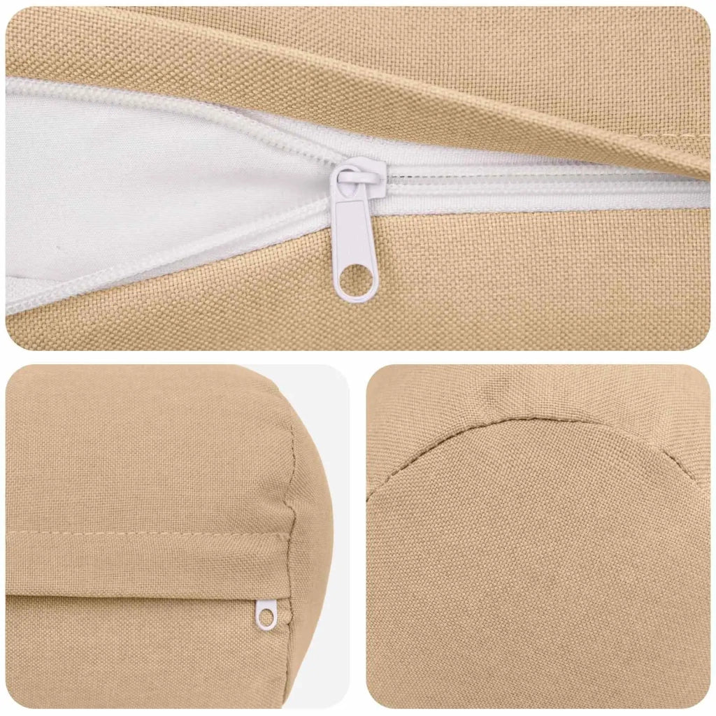 Federa 2 pz HEERLEN Crema Ø 15 x 40 cm Tessuto 923167