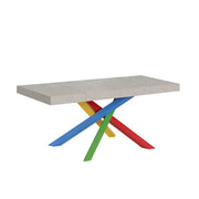 Tavolo allungabile 140/400x90 cm Volantis Premium cashmere gambe multicolore 4/B