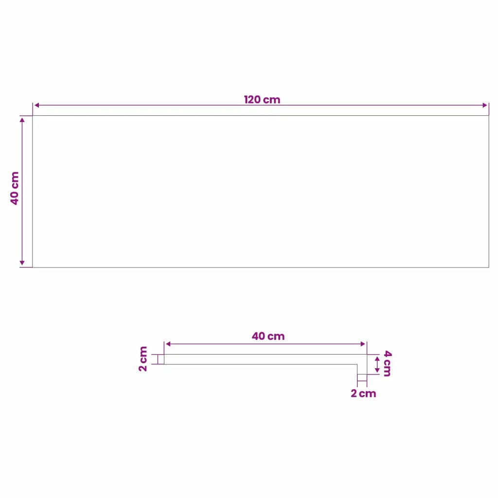 Soglie per finestre 2 pz Marrone Chiaro 120 x 40 x 2 cm 42048204