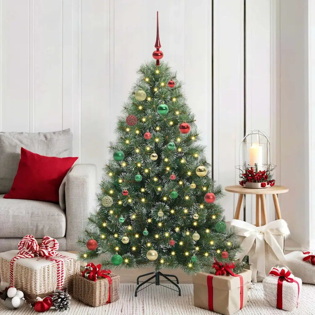 Albero di Natale artificiale con 150 LED Verde 150 cm PE e PVC 3397843
