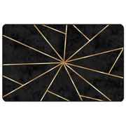 Tappeto del soggiorno | Tappeto Lavabile Nero e Oro 190x300 cm