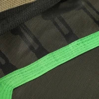 Trampolino Elastico per Bambini 3-10 Anni con Ingresso a Cerniera e Pali Imbottiti, Ø163.5x190 cm, Verde