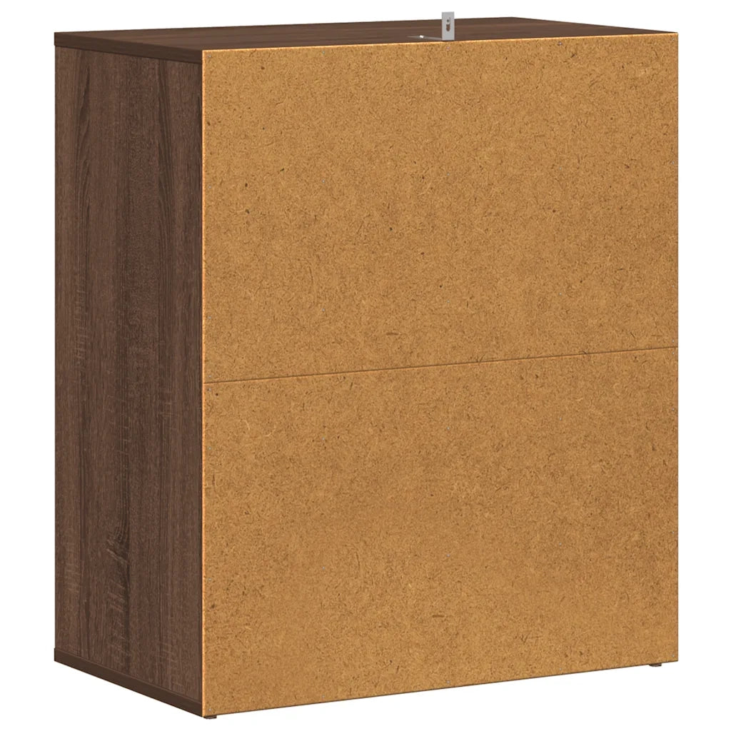 Scarpiera-Scaffale per scarpe Rovere Marrone 60x35x70 cm in Legno Multistrato