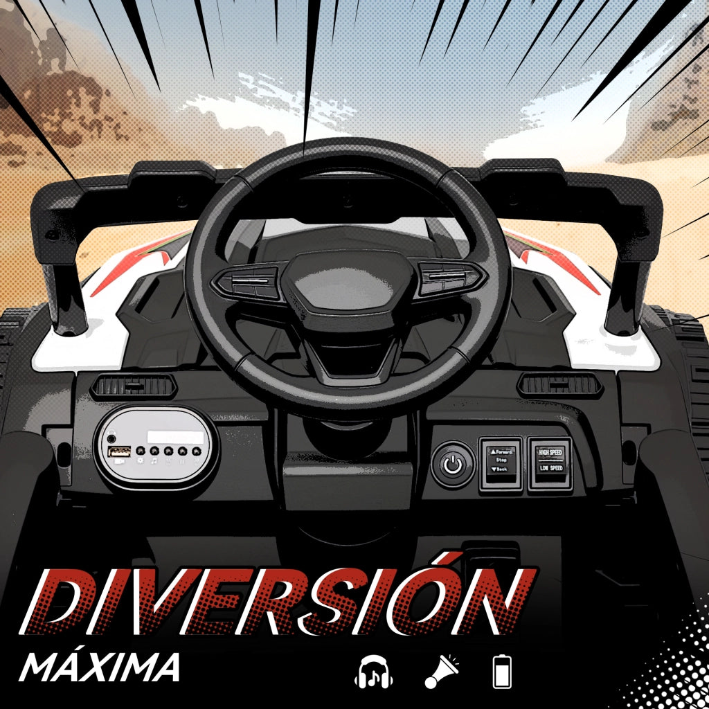 Auto elettrica per bambini 12V ¨C zephmum ¨C Bianco