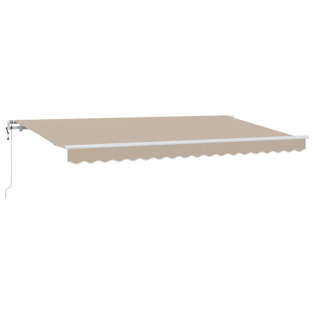 vidaXL Tenda Retrattile Beige 400 x 200 cm Poliestere e Alluminio