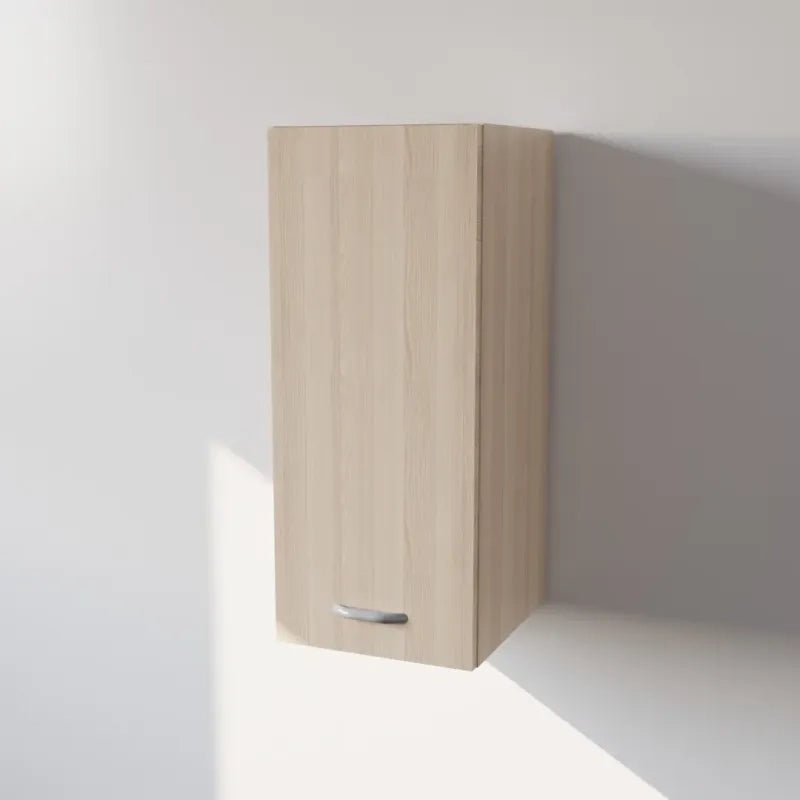 Pensile Cucina in Legno Nobilitato Bianco Rovere Alto con 1 Anta, Pensile Componibile Moderno Made in Italy (H72XL30XP33cm)